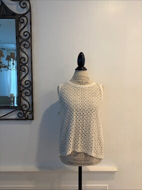 Vintage Havana Cream Crochet Tank Top